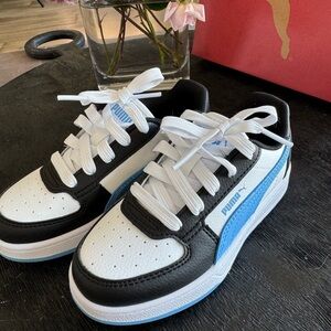 PUMA Kids' Black and Blue Sneakers